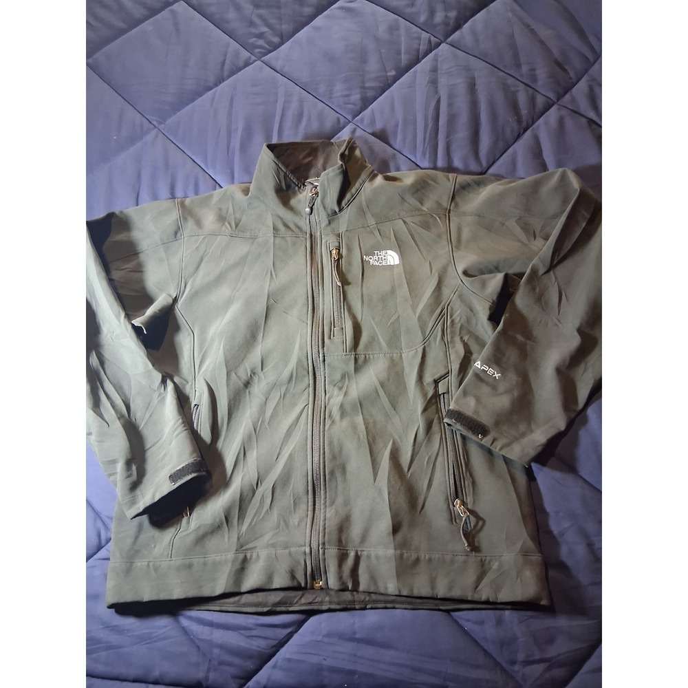 The North Face Apex Bionic Softshell Jacket Mens Medium Green Full Zip Windproof